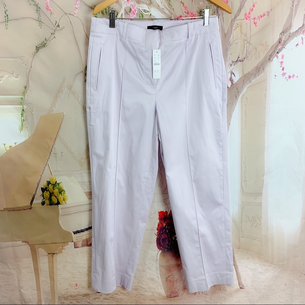 NEW J Crew Lavender Point Cotton Dress Pants - Picture 2 of 10